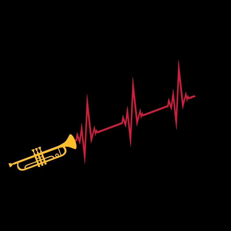 Musiknote Herzschlag Trompete