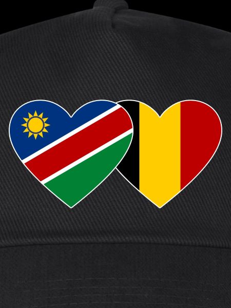 Namibia Belgien Flagge Herz