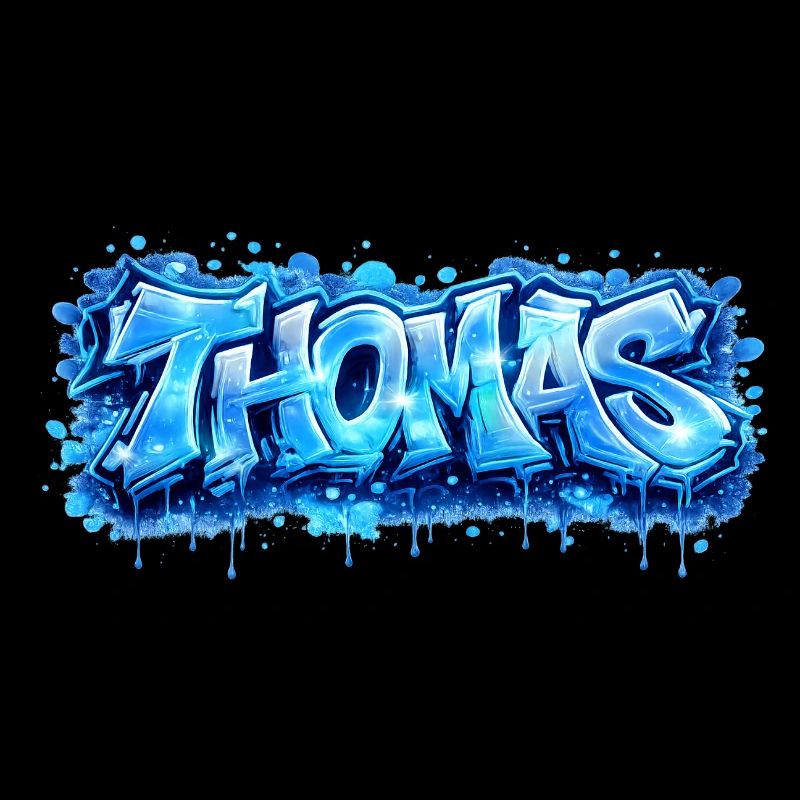 Graffiti Thomas Name Geschenk Ideal Druckbar