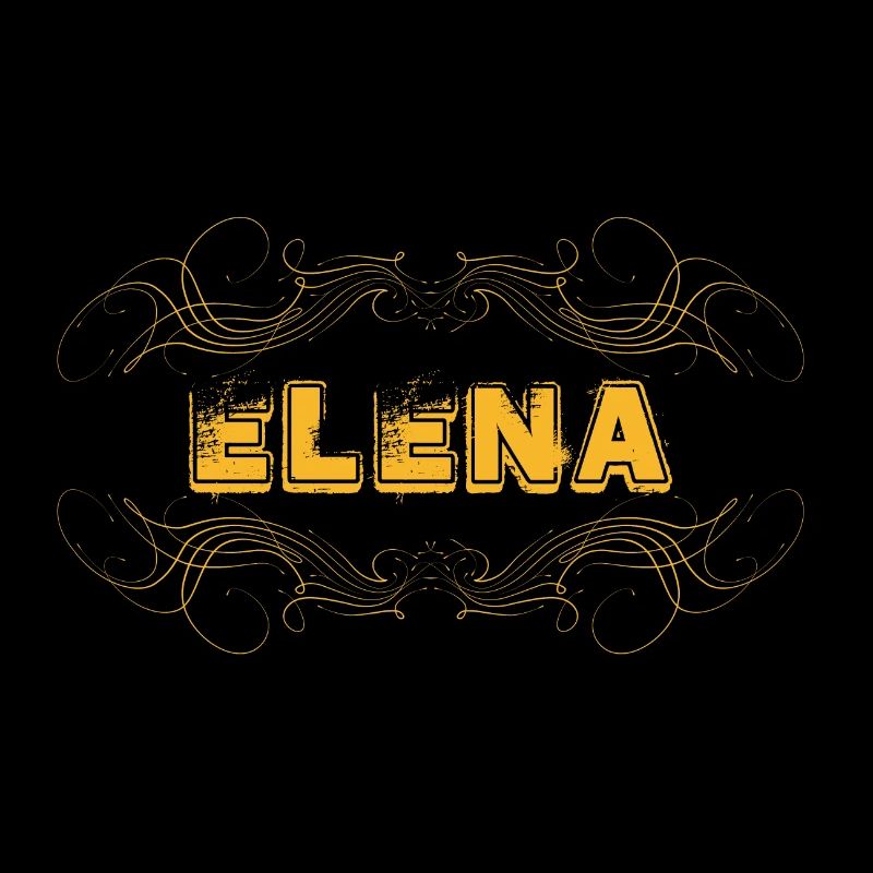 ELENA Schriftzug verziert