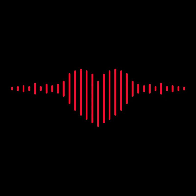 Equalizer Herz Frequenz lustiges Musik Geschenk