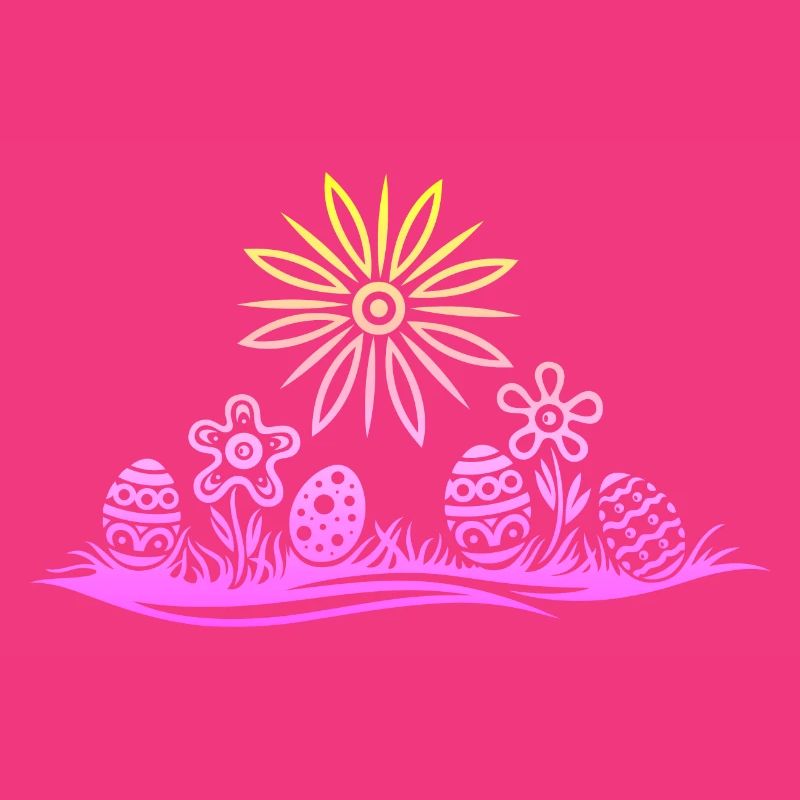 Easter Easter Eggs in the Grass
