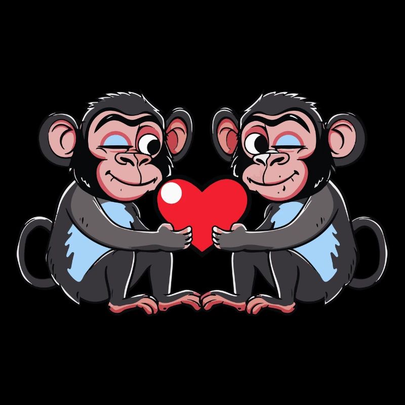 Monkey Couple Love