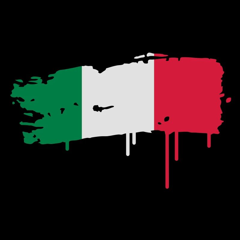 gepinselte drapeau de l'Italie avec un coup de