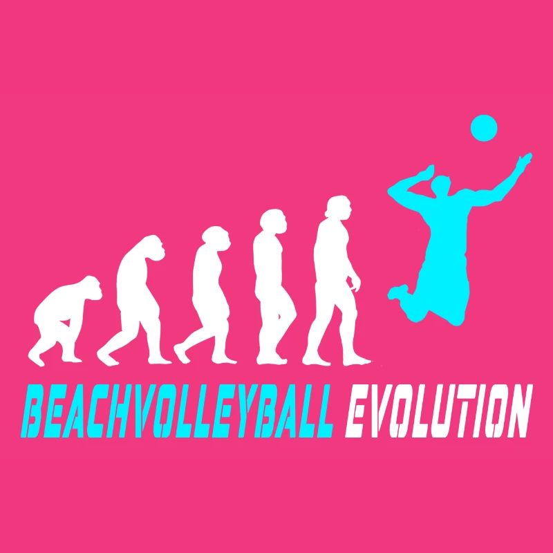 Beach volleyball evolution design / gift idea