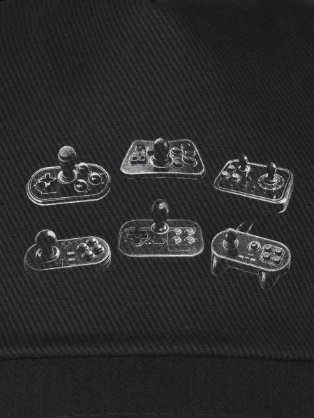 Retro-Gamepads Schwarz-Weiß Muster