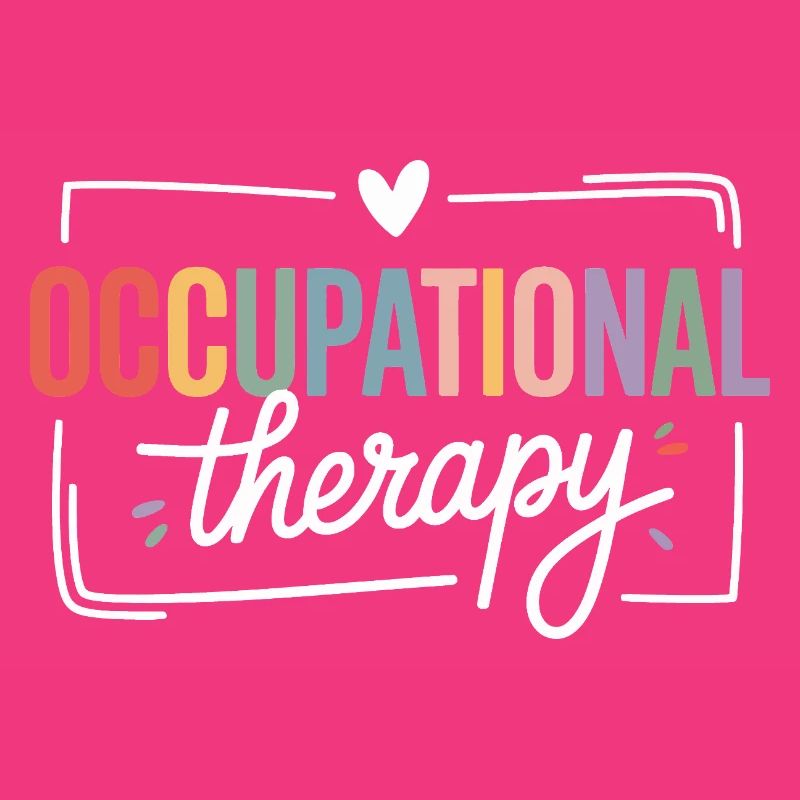 Colored Occupational Therapy Typography