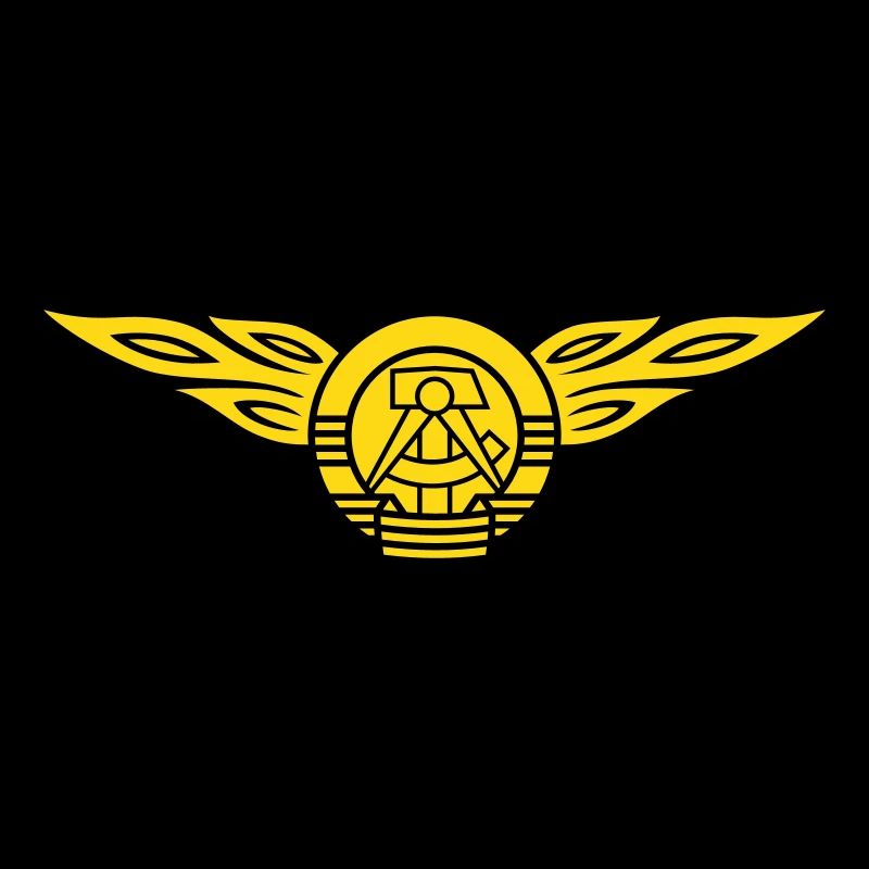 GDR flames crest 1c