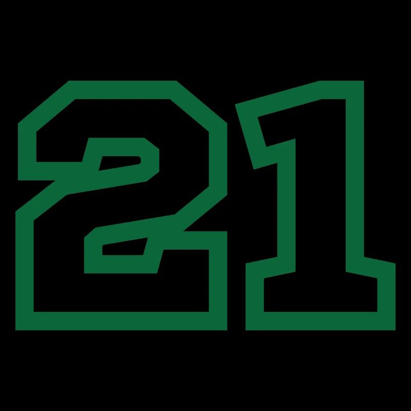 Numéro 21 sport vert