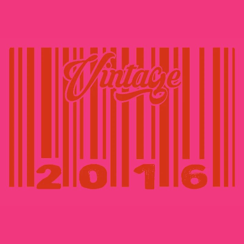 vintage 2016 né en 2016 9 ans bar code anniversair