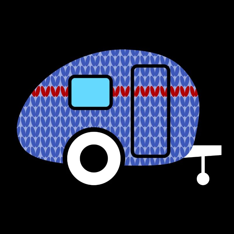 Caravan Strickmuster Wohnwagen Camping Winter