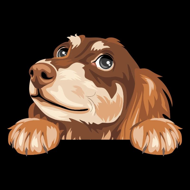 Träumender spähender Dackel