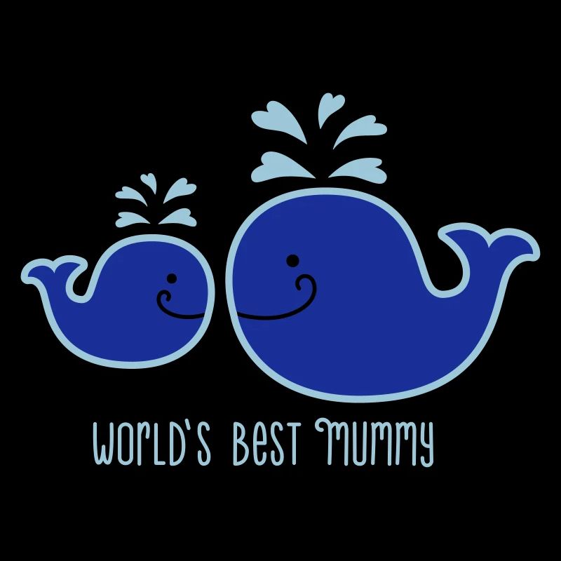Wal - Mama - Kind - Fisch - worlds best mummy - 2C