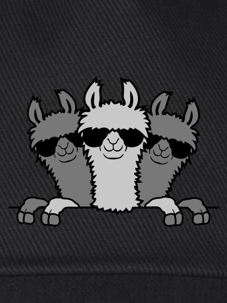 Lamas Freunde hinter Mauer