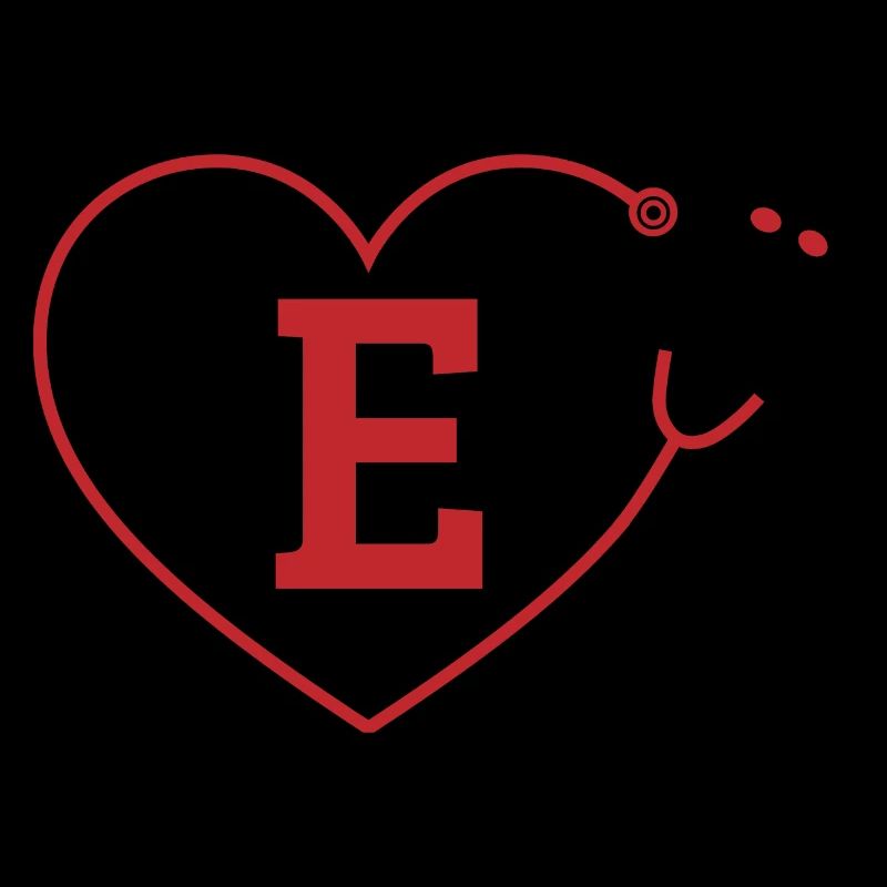 Letter e stethoscope