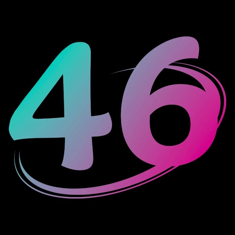 Nummer 46 mehrfarbig