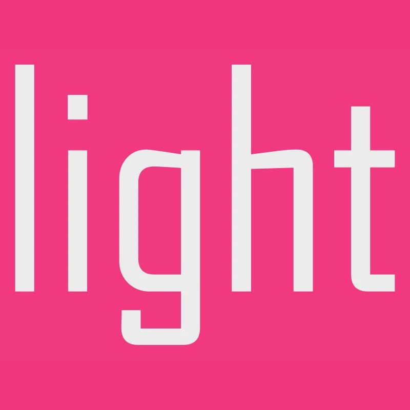 Bright Light Light - typography on black sun