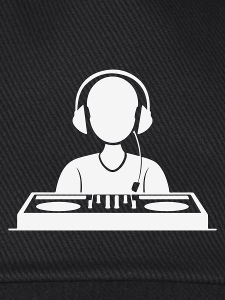 DJ-Mixer Silhouette mit Kopfhörern