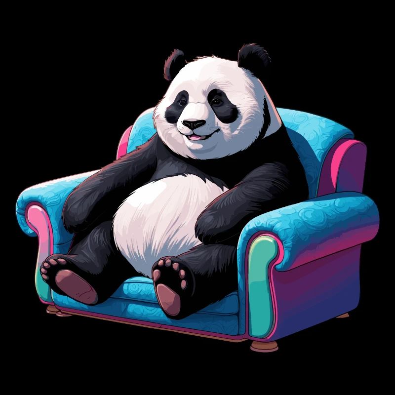 Cooler Panda auf der Couch