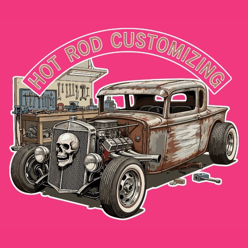 Rustic Hot Rod Customization Design