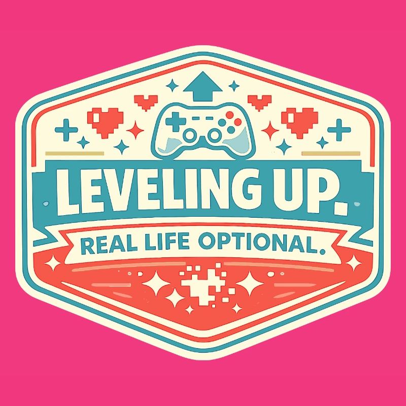 Leveling Up Gaming Abzeichen