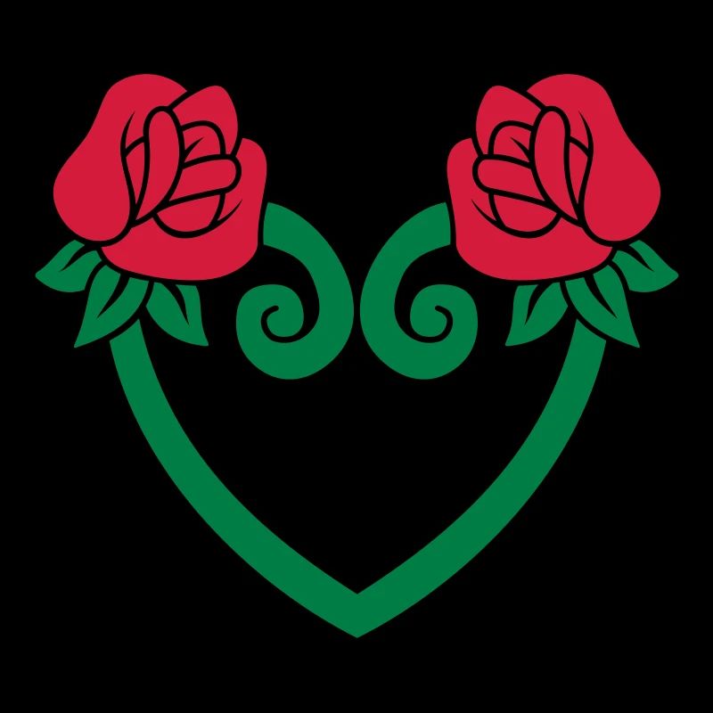 Rose Blumen-Herz 3c