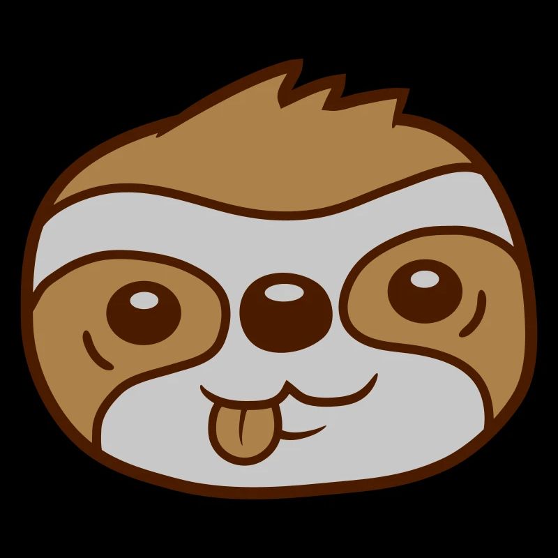 Gesicht Faultier Comic Kopf