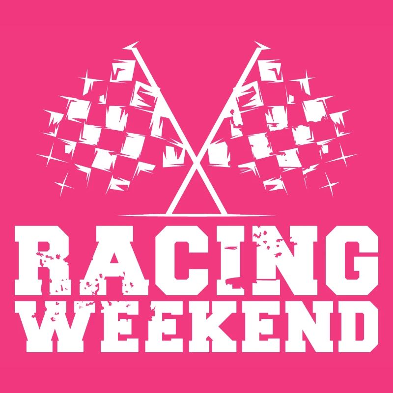 Voitures de week-end de course Symbole de course Drapeau