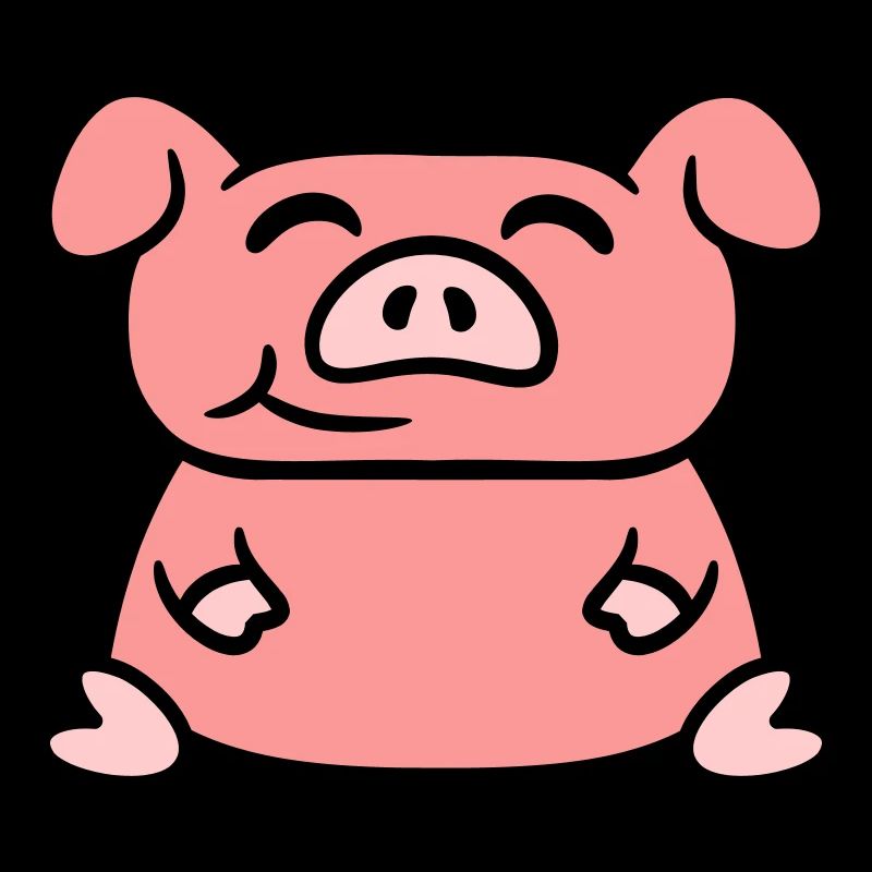 Sitzendes Schwein Liebe Kleines Süßes Schweinchen
