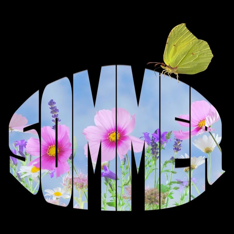 Prairie d’été avec papillon citron