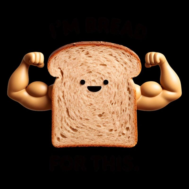 Lustiges Brot designe "I'm BREADFOR THIS".