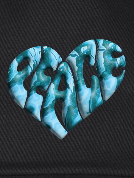 Peace Heart 3d Marbled