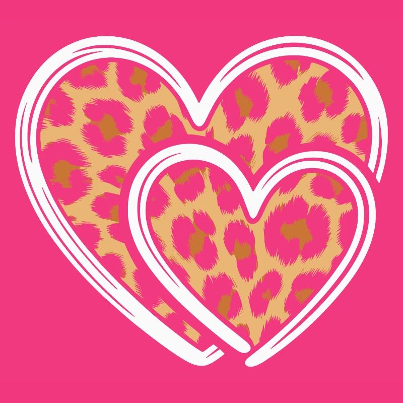 Herz mit Leopardmuster