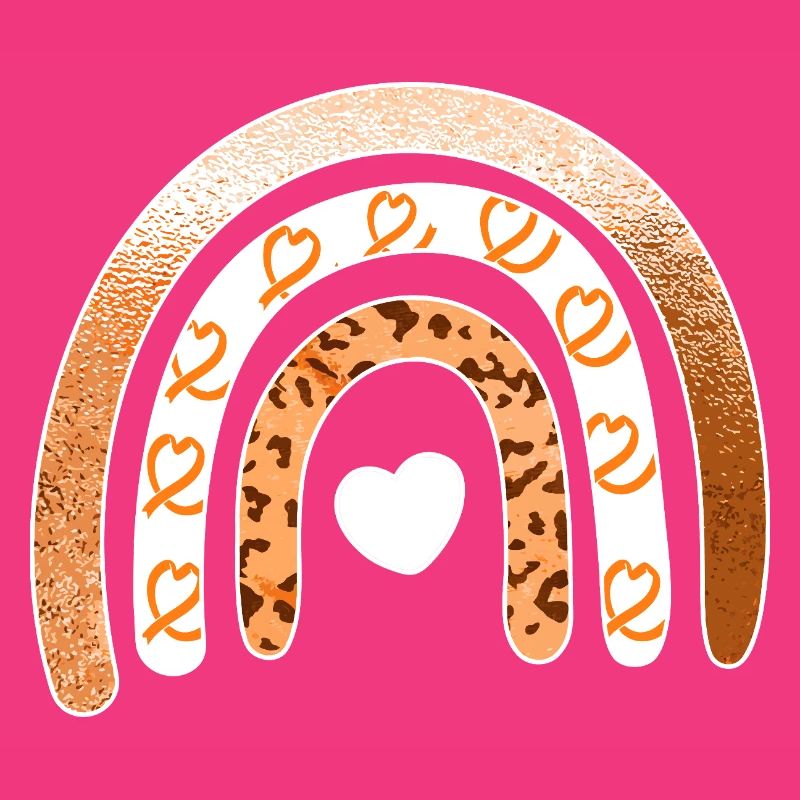 Leopard Rainbow Heart Arc