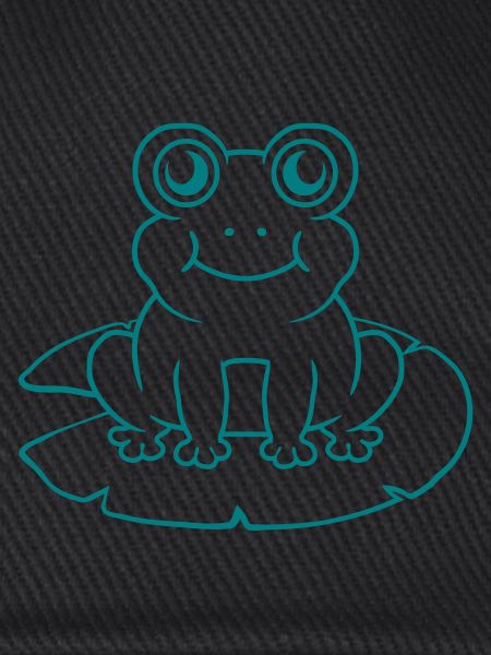 Seerose Seeblatt Frosch sitzt