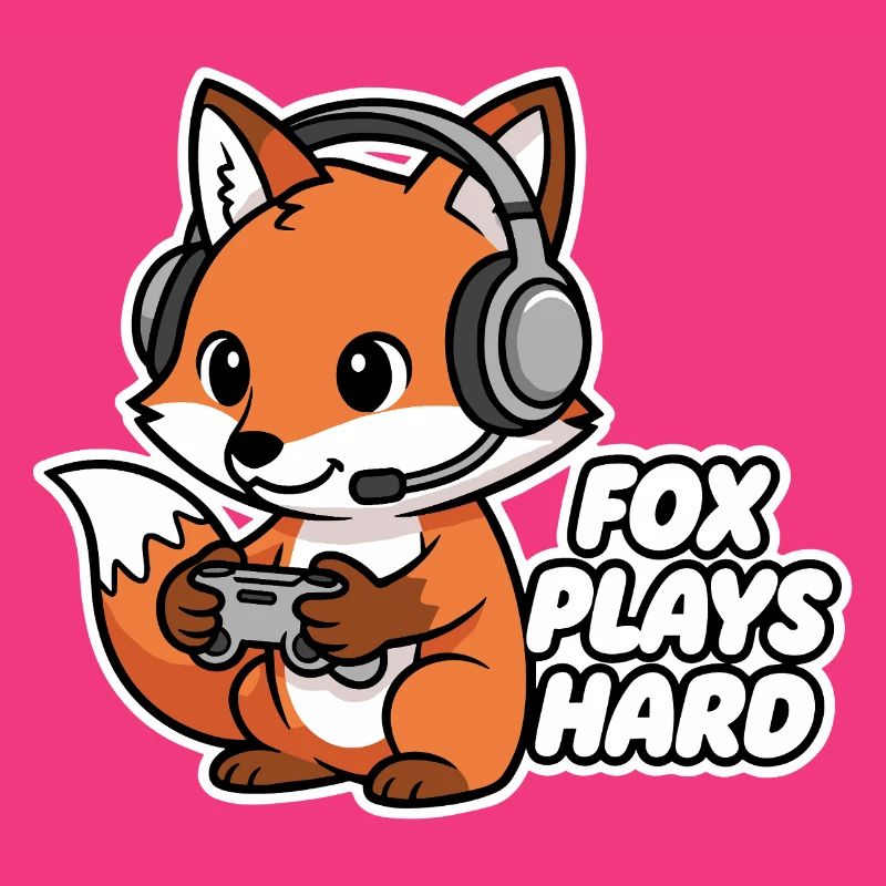 Fuchs mit Headset Spielheld