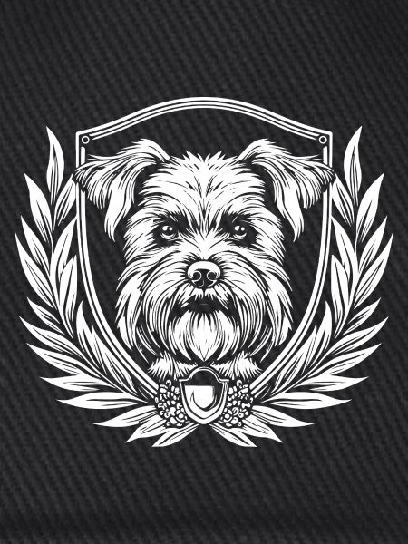 Wappenhund mit Lorbeer