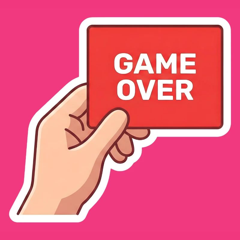 Game Over Retro-Schild