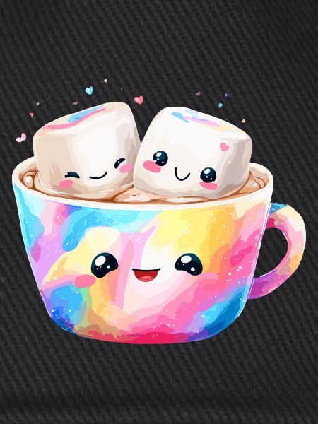 Kunterbunte Marshmallow Kaffeetasse