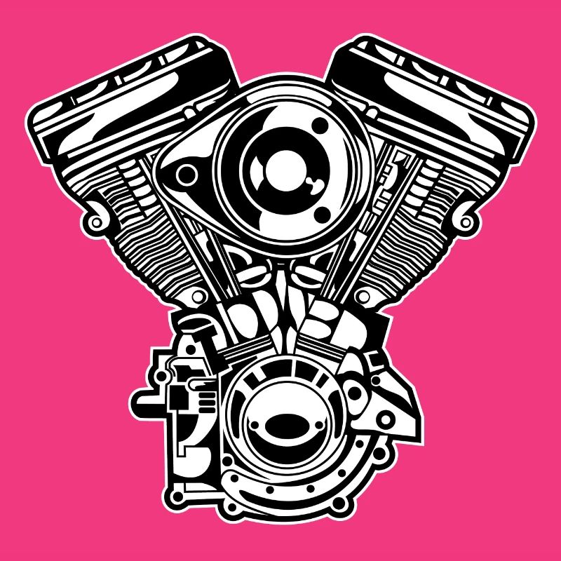 Motorcycle Engine / Engine 01_black white