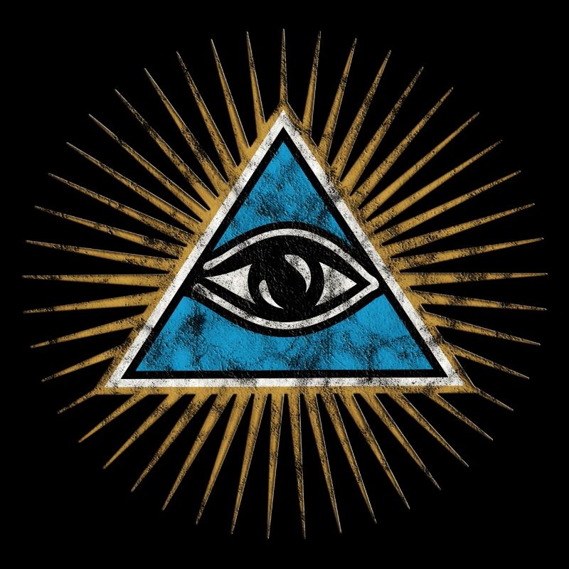 All-Seeing Eye, Triangle, Pyramid, Vintage, God