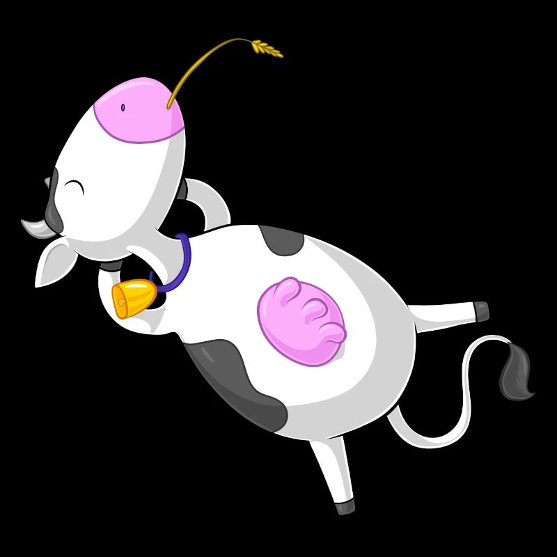 Entspannte Comic Kuh