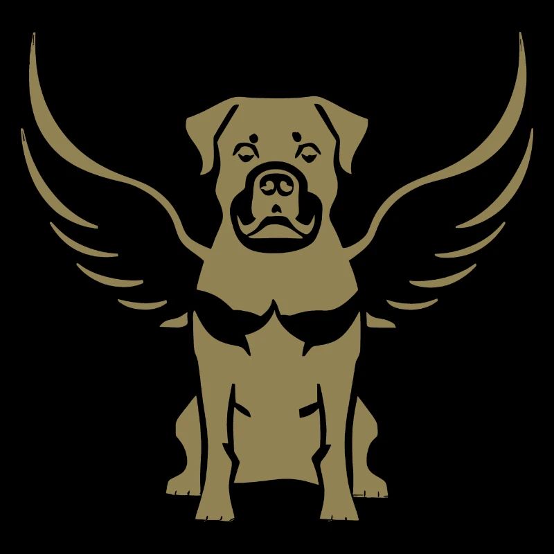 Rottweiler Aile d’ange Silhouette