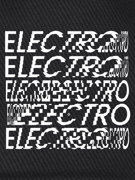 Glitch Elektro-Typografie