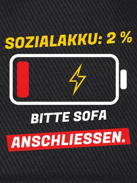 Sozialakku 2 % - bitte Sofa anschließen