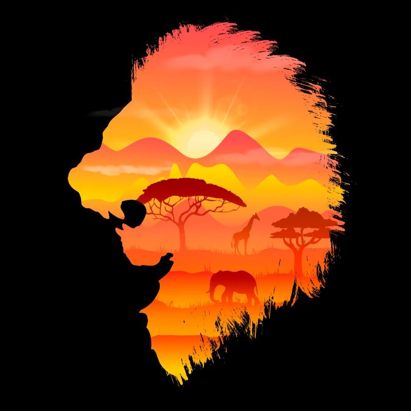 Löwe König der Savanne