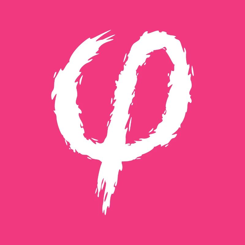 Phi sign icon brush