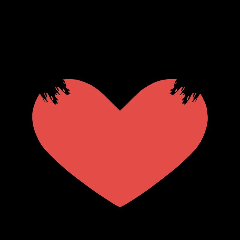 Heart devil horns evil symbol gift