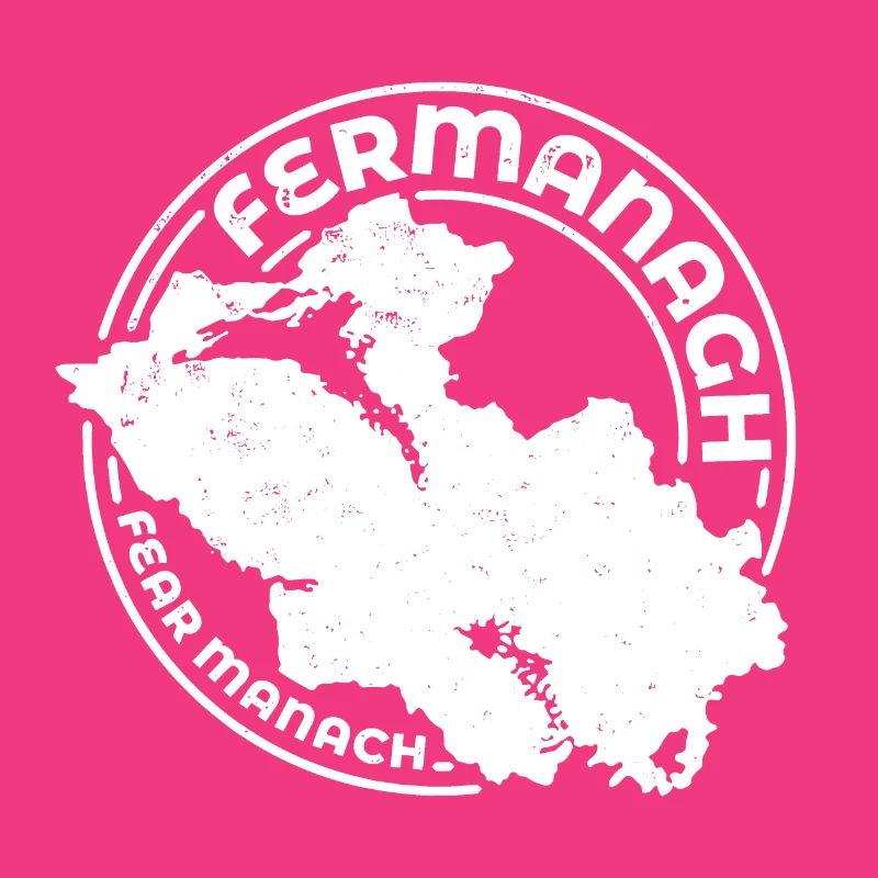 Comté de Fermanagh Irlande | Timbre de contour de carte