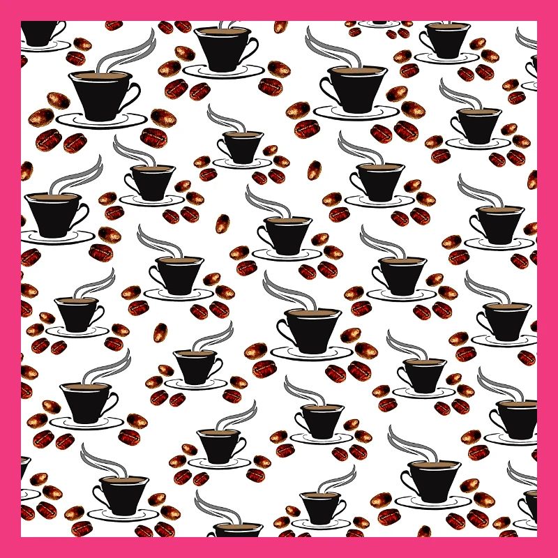 kaffeetassen Kaffeebohnen Küchenmuster